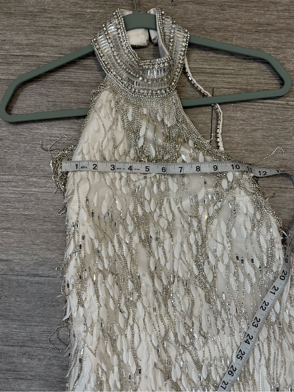 Retrofete Silver Backless Fringe Mini Dress - Picture 11 of 15